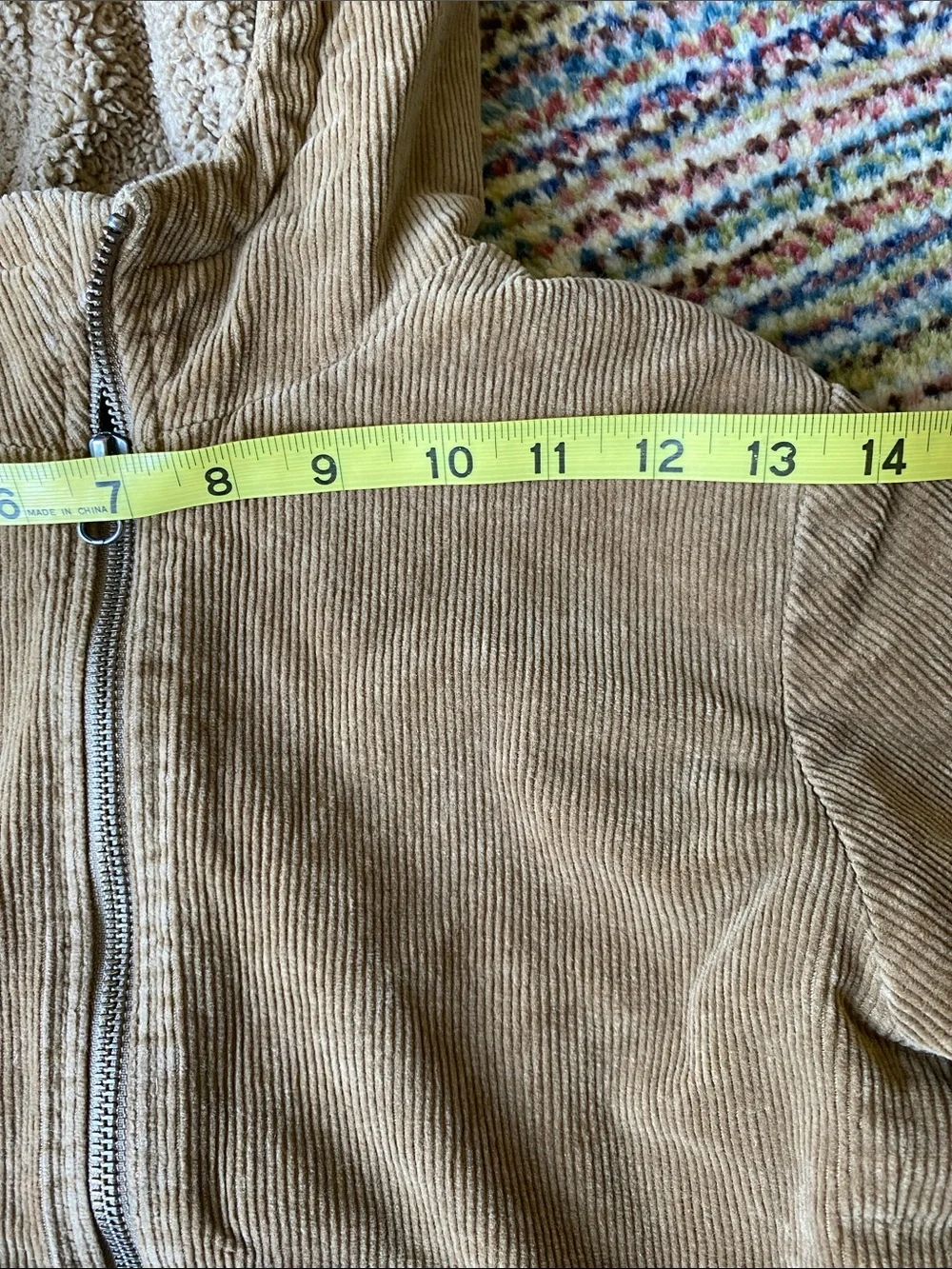 GAP Kids Tan Corduroy Hooded Zip Jacket